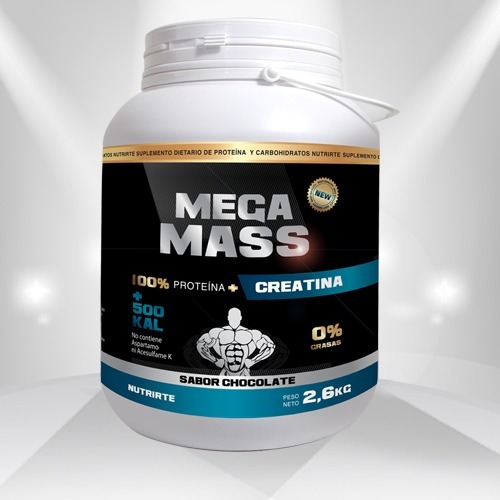 Mega Mass 100% Proteina+500kcal+creatina Nutrirte