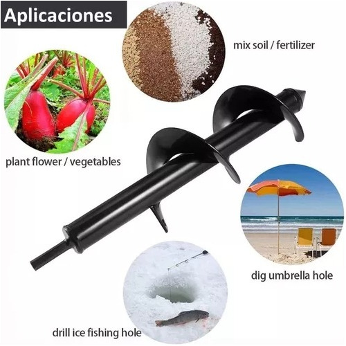 Juego De 3 Broca De Taladro Espiral De Jardín Para Plantar