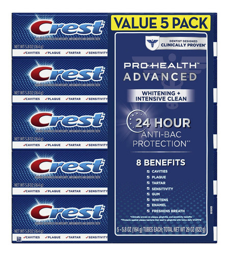 Creme Dental  Crest Pro Health Whitening 164g Pack Com  5