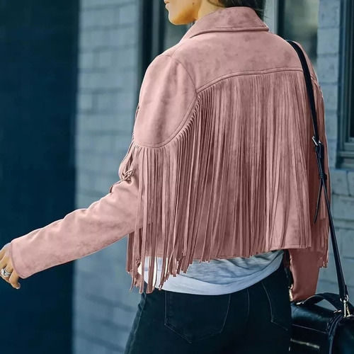 Casaco Feminino Com Franjas Cowboy Cowboy