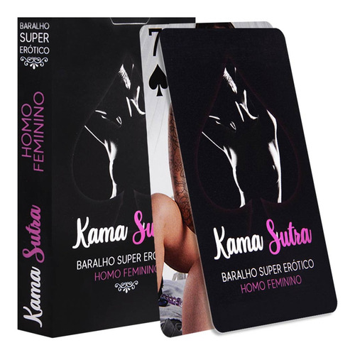 Imagem 1 de 5 de Jogo De Baralho Kama Sutra Lésbica Cx Erótico 55 Cartas
