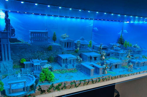 Imagen 5 de 10 de 12 Casas Del Santuario Diorama Saint Seiya, Atenea De Regalo
