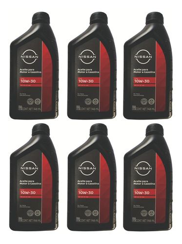 6 Litros Aceite Original Nissan 10w30 Para Nissan March 2017