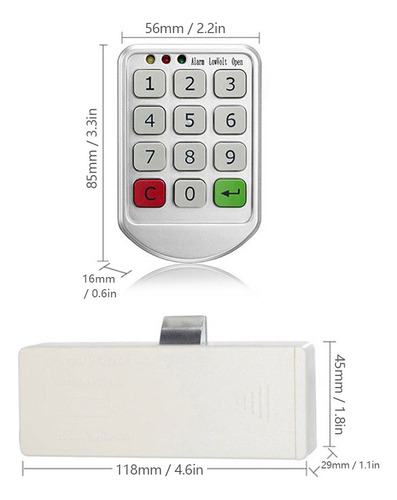 A Fechadura Eletrônica De Gabinete Com Teclado, Modos
