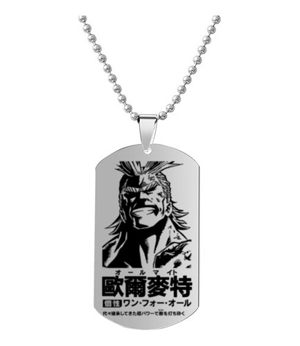 Collar De Anime My Hero Academia, Etiquetas Rectan S4 All Mi