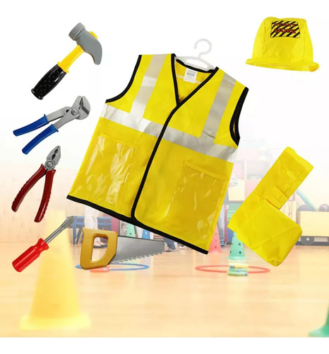 Nuevo Traje De Constructor Para Niños, Traje De Trabajador
