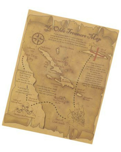 Mapa Del Tesoro Pirata Ideal Para Disfraces De Piratas, Obra