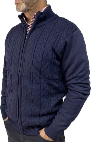 Campera Tramada Con Piel Interior Calidad Premium