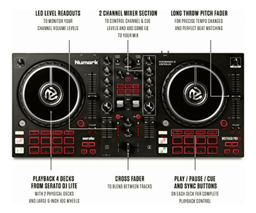 Numark Mixtrack Pro Fx - Controlador De Dj De 2 Cubiertas