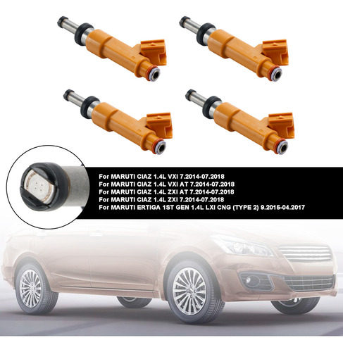 P. Inyector De 4 Piezas Para Maruti Ciaz 1.4l Ertiga Swift