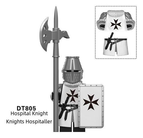 Dt801 - Set De Juguetes Medieval Crusader Full Armor Knight