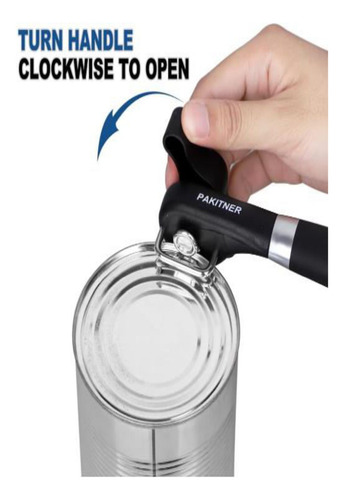 Abrelatas De Corte Seguro Para Cocina Y Restaurant Pakitner Negro
