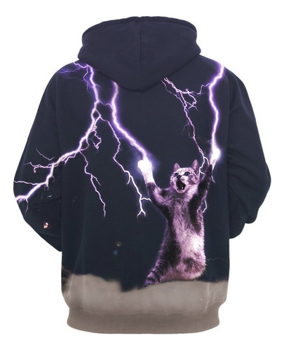 Xt Los Amantes De La Sudadera Púrpura Thunder Cat Impresión