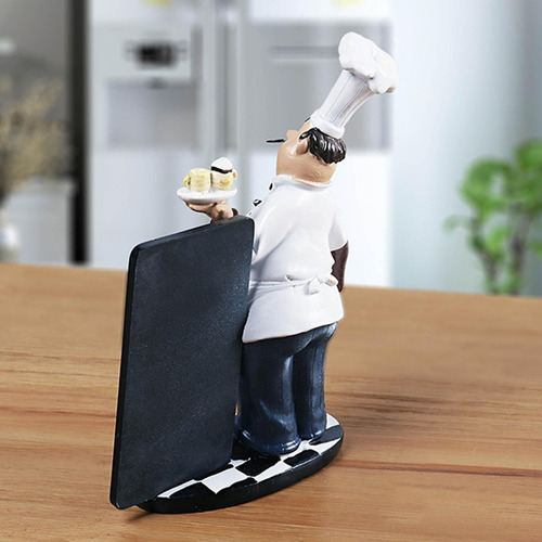 An Hermoso Tablero De Mensajes Con Estatua De Chef Decorada