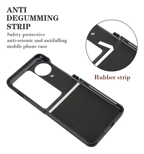 Funda De Teléfono Plegable En Forma De V Negra Para