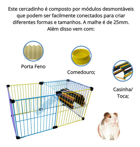 Cercado Modular Porquinho Da Índia E Roedores