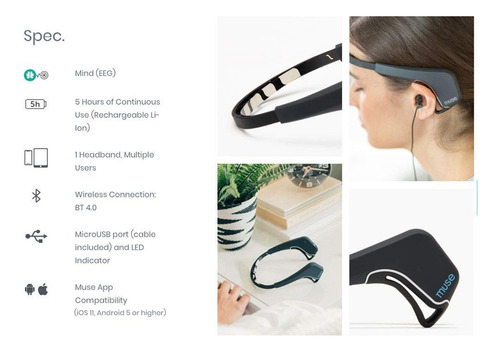 Sistema De Meditación Muse Headband Sensor Cerebral