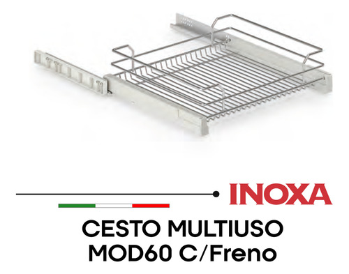 Cesto Multiuso, Con Freno, 60cm, Inoxa