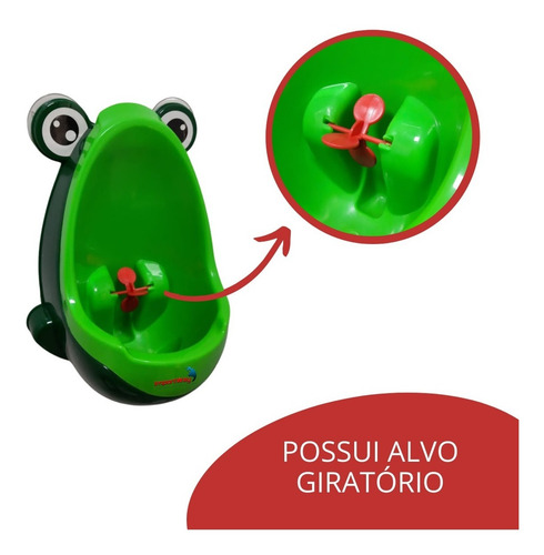 Imagem 3 de 10 de Mictorio Infantil Importway Sapinho Verde Ajuda No Desfralde