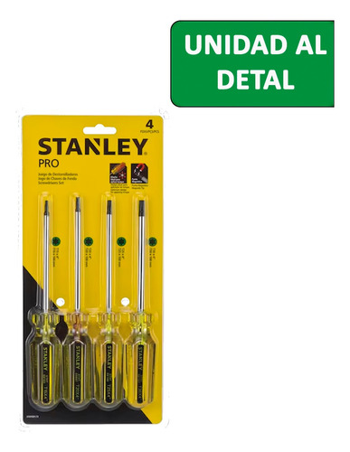 Juego Destornilladores Stanley Pro 4pz Torx Stht69173