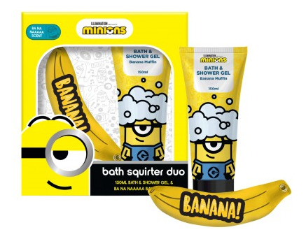 Minions Banana Set  De Ducha Para Niños 150ml