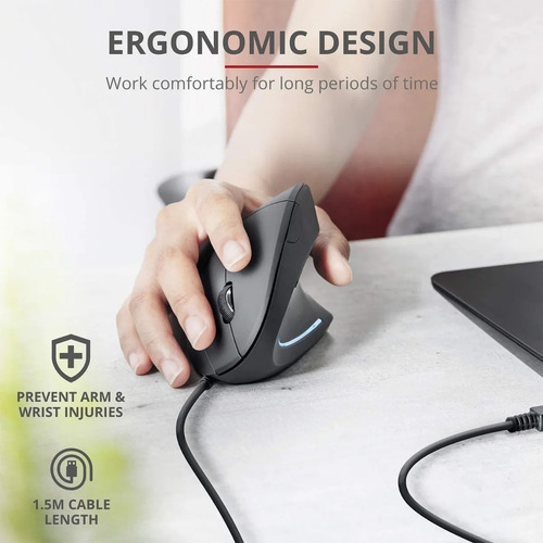 Mouse Vertical Fire Phoenix Ergonômico D5 Preto