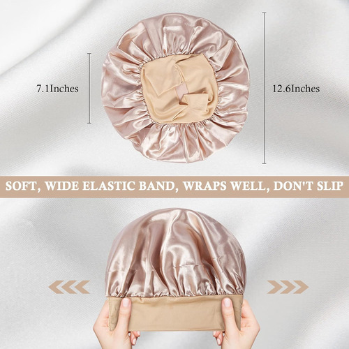 4 Gorros De Satén De Seda, Gorro De Pelo Para Dormir, Banda