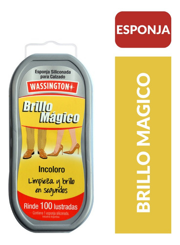 Wassington Esponja Brillo Mágico Lustre Negro