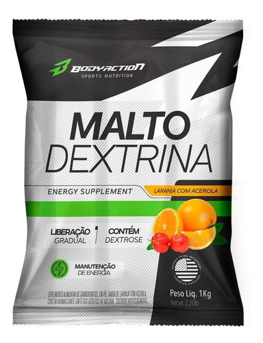 Malto - 1000g Laranja Com Acerola - Body Action