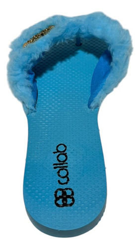 Chinelo Coloridos Rasteirinha Pelúcia