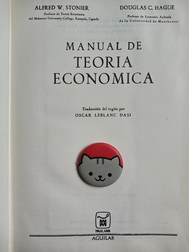 Libro Manual De Teoria Economica Stonier & Hague 143f3