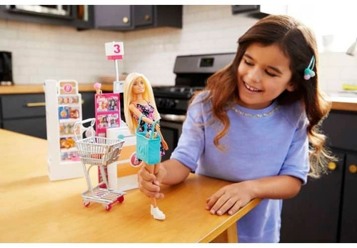 Muñeca Barbie Estate Supermercado De Barbie Incluye Muñeca