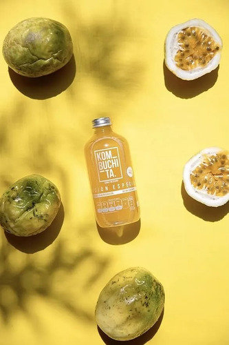 Te Kombucha Maracuya Pack 12 Botella 240 Ml Kombuchita