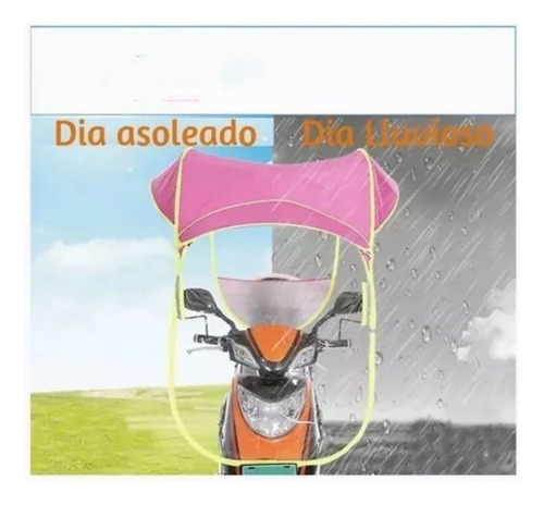 Toldo Cubresol Para Motoneta Azul Poteccion Sol Lluvia
