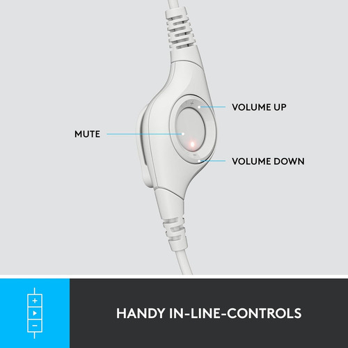 Auriculares Usb Logitech H390 Con Control Volumen Silencioso
