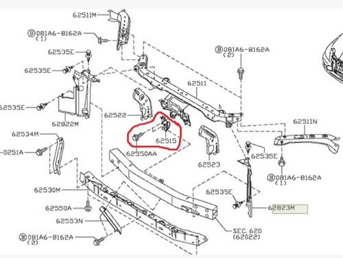 Base Cerradura De Capot Tiida 2006-2009 Nissan