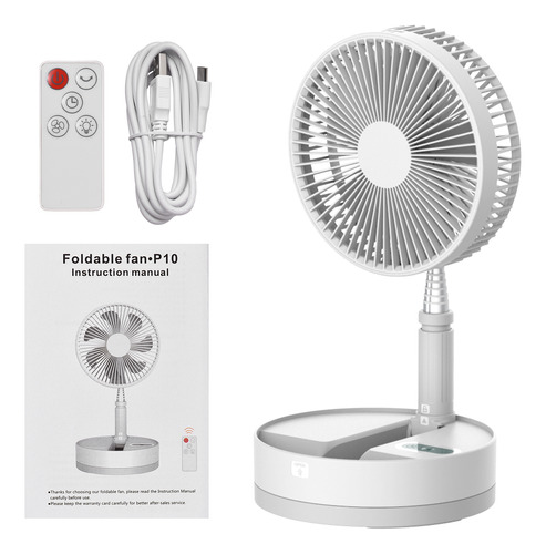 Ventilador Plegable De 4 Ventiladores Home Para Led Recargab