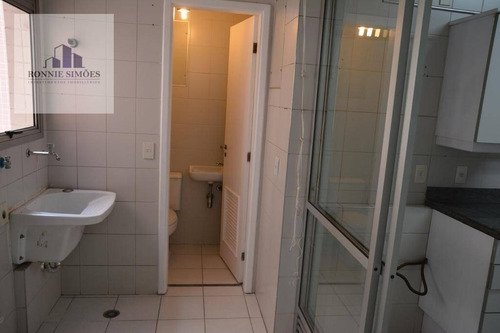 Apartamento Para Alugar Em Moema, Ed. Modular Da Vinci, 3 Dormitórios Sendo 1 Suíte, Varanda Ampla, 4 Banheiros, 2 Vagas Na Garagem, 97 M², São Paulo. - Ap1143