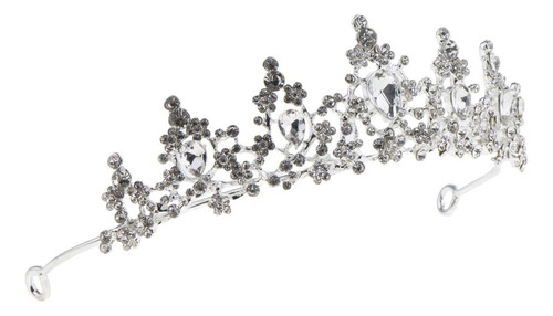 Tiara De La Corona Del Diamante Artificial Plata