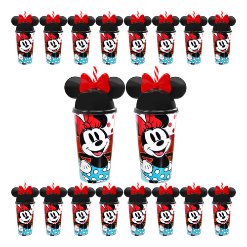 Kit 50 Copo Minnie Com Orelhas Festa Lembrança Aniversário