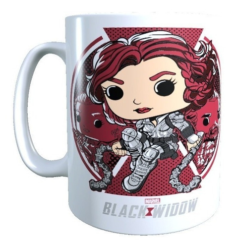 Tazon Con Diseño Black Widow Viuda Negra Marvel Avengers