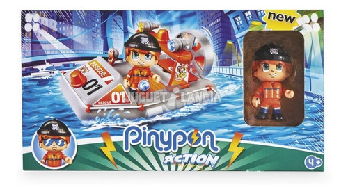 Pinypon Action Lancha De Rescate Con Figura Y Accesorios
