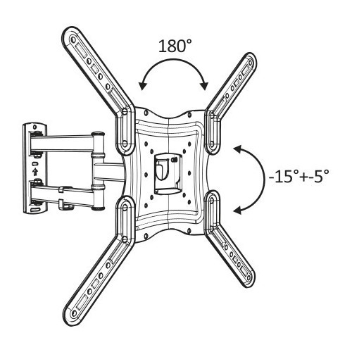 Imagen 3 de 7 de Soporte Móvil Tv Led 32 40 43 49 50 55 Brazo Doble Phillips