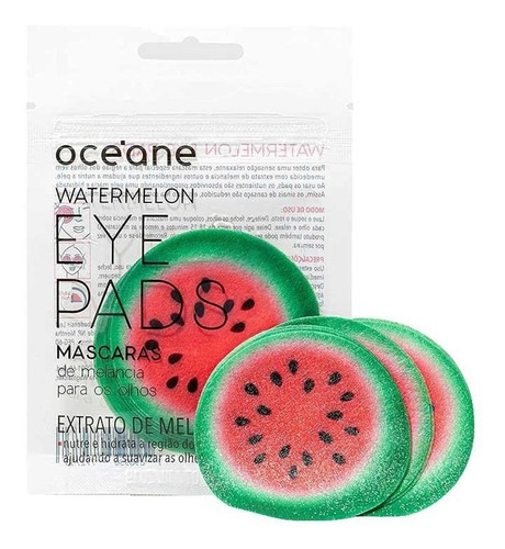 Máscara De Melancia Olhos, Watermelon Eye Pads, 10un Océane Tipo de pele Normal