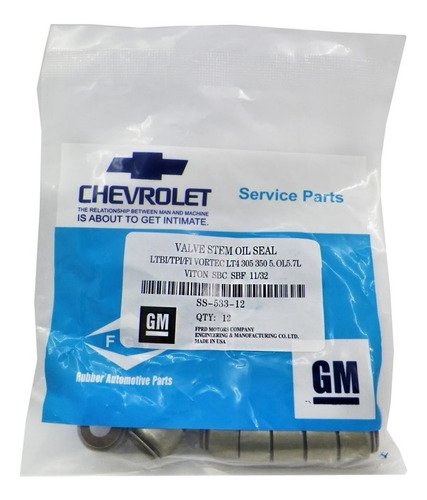 Imagen 2 de 3 de Gomas Valvula Chev 262 Blazer Cheyenne Paq 12 Und Casq Metal