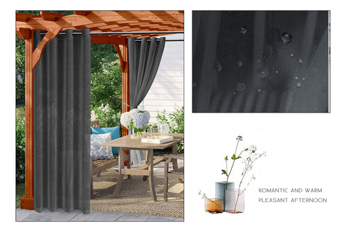 Cortina Moderna, 1 Pieza, Simple, Impermeable, De Color Liso
