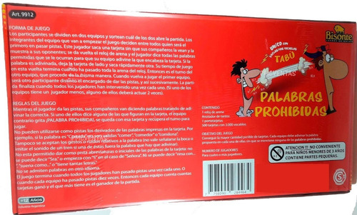 Palabras Prohibidas Tabú Juego De Mesa Para Adultos