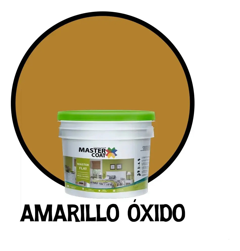 Pintura de agua Master Coat Alvacolor Flat 4L amarillo óxido mate lavable