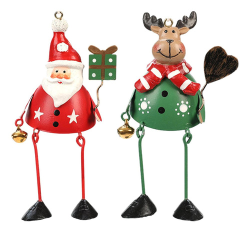 . 2 Adornos Navideños De Metal Para Árbol De Navidad,