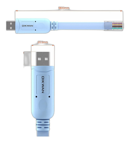 Cable De Consola Usb Oikwan, Cable De Consola Usb A Rj45 Par Cable